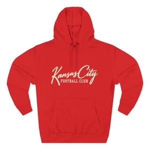 Kansas City Football Club Hoodie | Vintage KC Script Sweatshirt | Retro Kansas City Pullover | Unisex Garment-Dyed Hoodie image 3