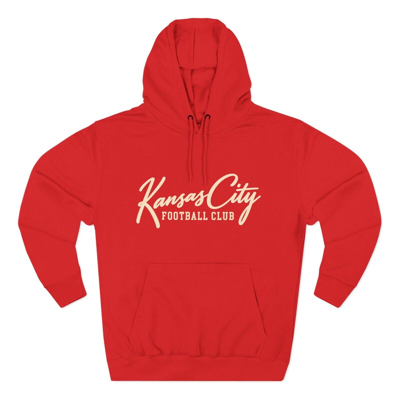 Kansas City Football Club Hoodie | Vintage KC Script Sweatshirt | Retro Kansas City Pullover | Unisex Garment-Dyed Hoodie image 3