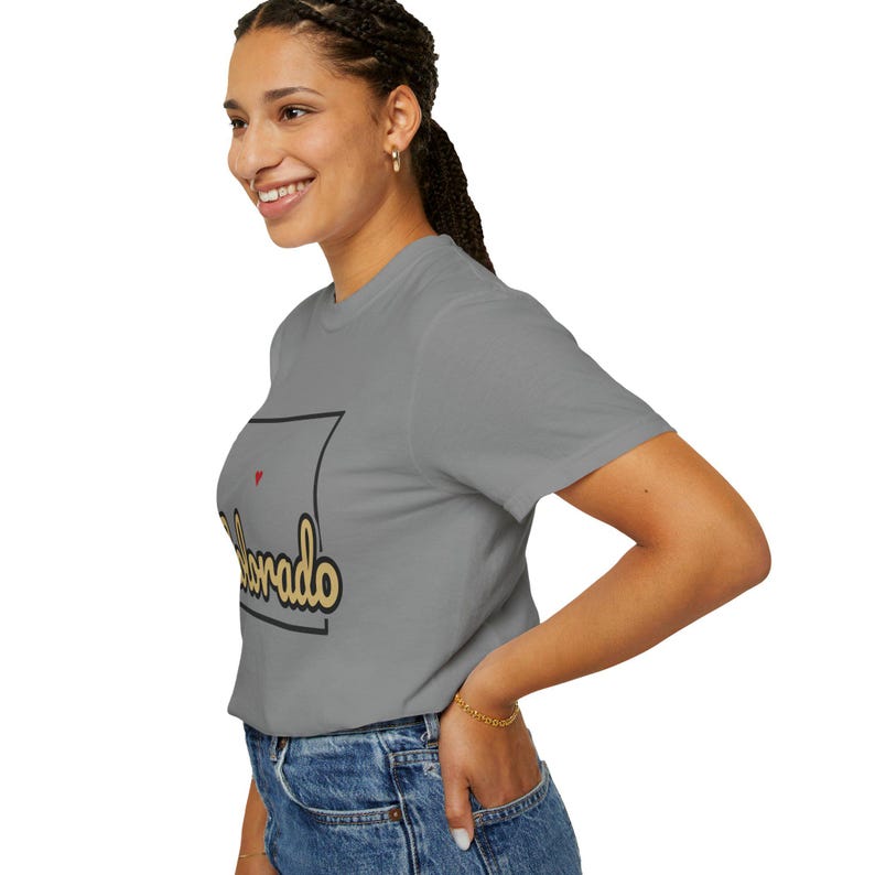 Colorado Script State Tee | Vintage Comfort Colors Shirt | Heart on Denver | Colorado Gift image 19
