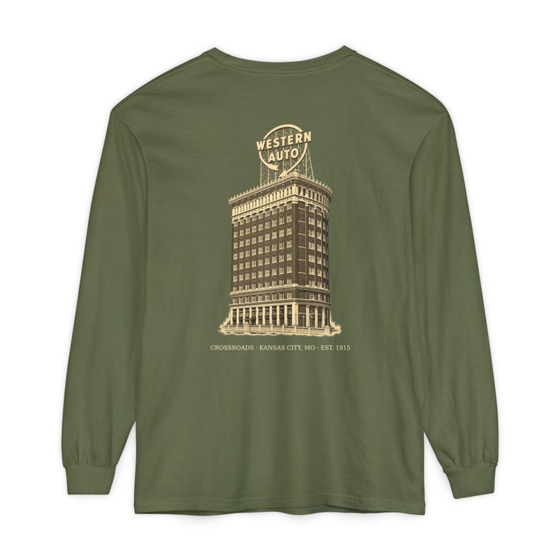 Crossroads Kansas City Long Sleeve Shirt, 64108 Zip Code Tee, Vintage KC Neighborhood Shirt, Comfort Colors, Kansas City Gift bild 6