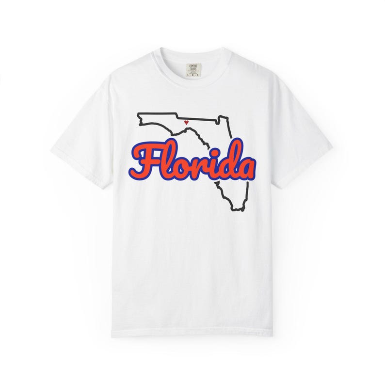 Florida Script State Tee | Vintage Comfort Colors Shirt | Heart on Tallahassee | Florida Gift image 13