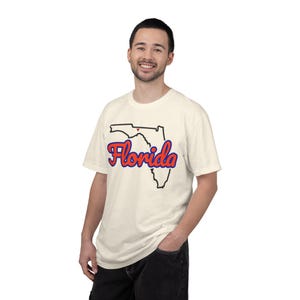 Florida Script State Tee | Vintage Comfort Colors Shirt | Heart on Tallahassee | Florida Gift image 10