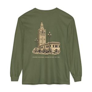 Country Club Plaza Kansas City Long Sleeve Shirt, 64112 Zip Code Tee, Vintage KC Neighborhood Shirt, Comfort Colors, Kansas City Gift image 6