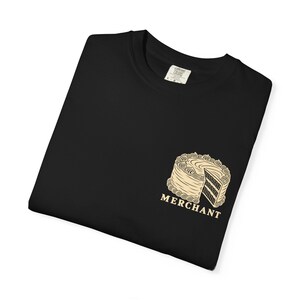 Cake Merchant Tee | Minimalist Pocket Print Shirt | Funny Dessert Comfort Colors Tee | Gift for Him image 2