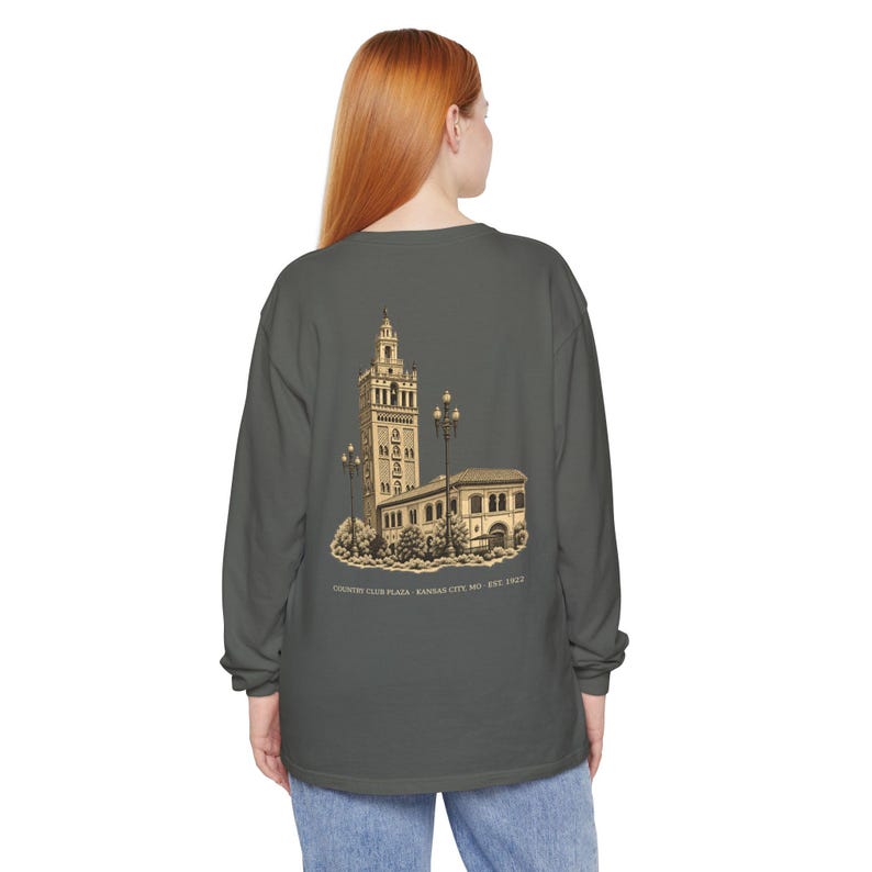 Country Club Plaza Kansas City Long Sleeve Shirt, 64112 Zip Code Tee, Vintage KC Neighborhood Shirt, Comfort Colors, Kansas City Gift image 14