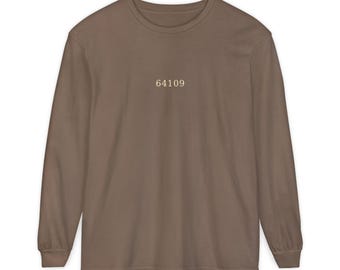 Hyde Park Kansas City Long Sleeve, 64109 Zip Code Shirt, Vintage KC Neighborhood Tee, Comfort Colors Long Sleeve, KC Gift