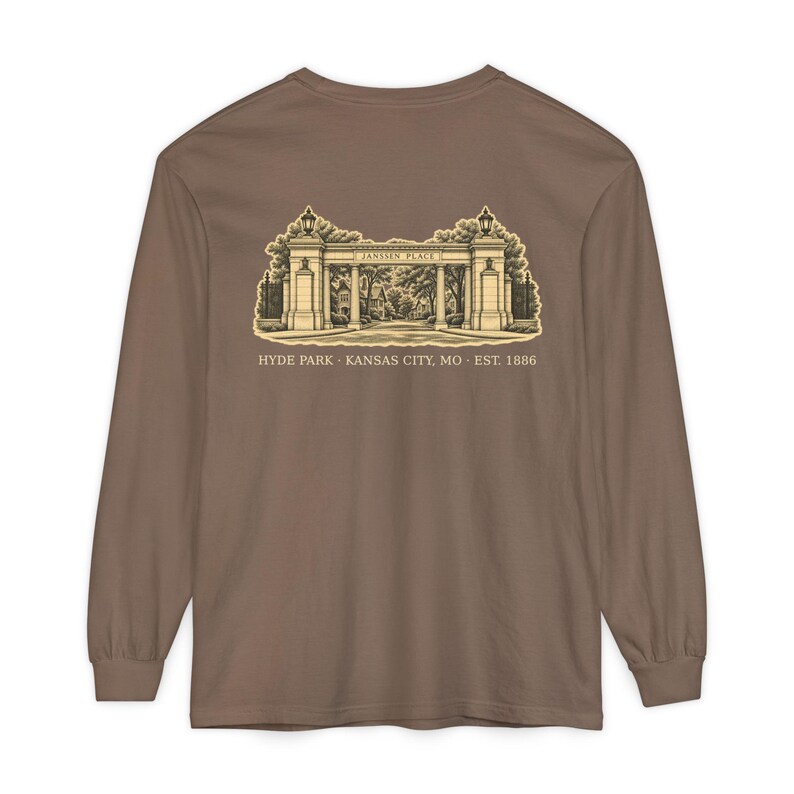 Hyde Park Kansas City Long Sleeve, 64109 Zip Code Shirt, Vintage KC Neighborhood Tee, Comfort Colors Long Sleeve, KC Gift image 2