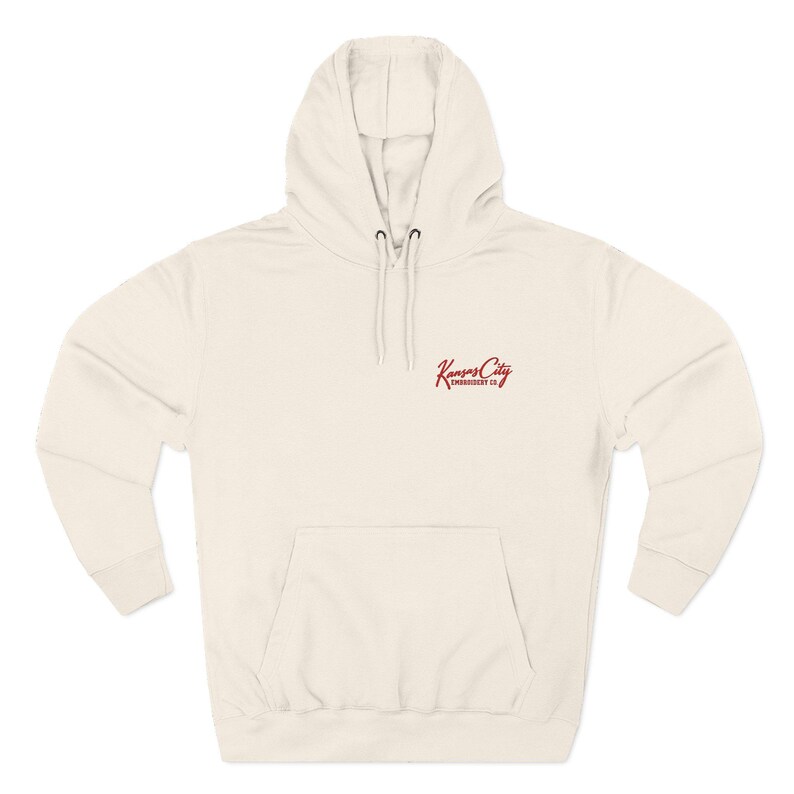 Kansas City Embroidered Hoodie | Minimalist Left Chest Script | KC Fleece Hoodie | Gift for Him or Her image 8