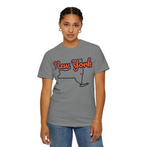 New York T-Shirt mit Staatsschriftzug | Vintage Comfort Colors Shirt | Herz auf Albany | Geschenk für New York Bild 17