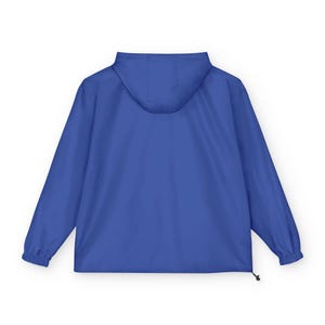 Chaqueta anorak bordada de baloncesto de Kansas, jersey plegable Champion azul, cortavientos con el logo de Kansas, chaqueta para el día del partido, regalo para el aficionado de Kansas imagen 2