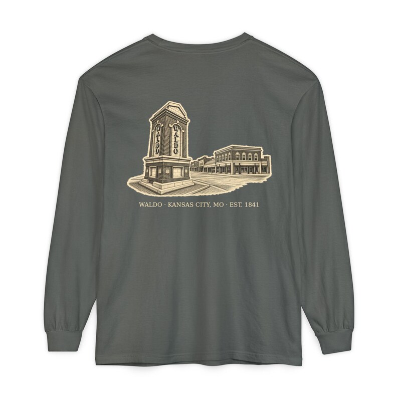 Waldo Kansas City Long Sleeve, 64114 Zip Code Shirt, Vintage KC Neighborhood Tee, Comfort Colors Long Sleeve, Kansas City Gift image 4