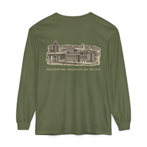 West Bottoms Kansas City Long Sleeve, 64101 Zip Code Shirt, Vintage KC Neighborhood Tee, Comfort Colors Long Sleeve, KC Gift image 6