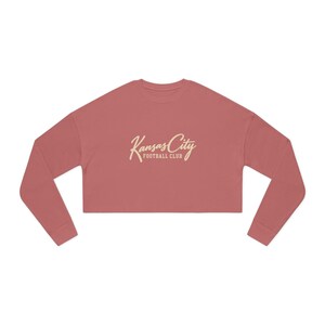 Kansas City Football Club Cropped Sweatshirt, Women's KC Crop Crewneck, Kansas City Football Sweatshirt, Game Day Crop Top, KC Gift image 3