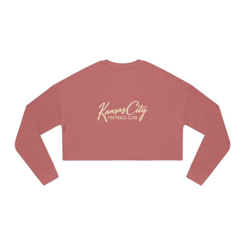 Kansas City Football Club Cropped Sweatshirt, Women's KC Crop Crewneck, Kansas City Football Sweatshirt, Game Day Crop Top, KC Gift image 3