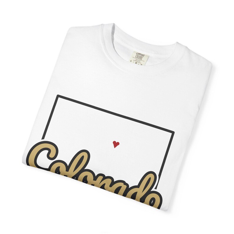 Colorado Script State Tee | Vintage Comfort Colors Shirt | Heart on Denver | Colorado Gift image 8