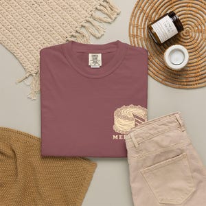 Cake Merchant Tee | Minimalist Pocket Print Shirt | Funny Dessert Comfort Colors Tee | Gift for Him image 10