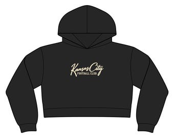 Kansas City Football Club Cropped Hoodie | Women’s Vintage KC Sports Sweatshirt | Premium Fleece Crop Hoodie