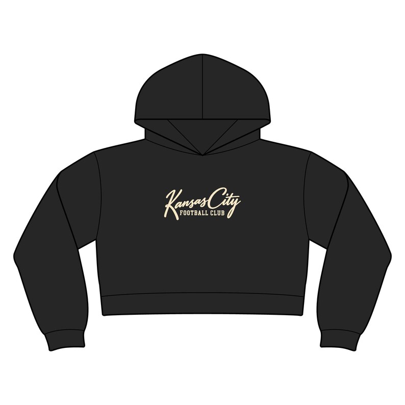 Kansas City Football Club Cropped Hoodie | Women’s Vintage KC Sports Sweatshirt | Premium Fleece Crop Hoodie image 1
