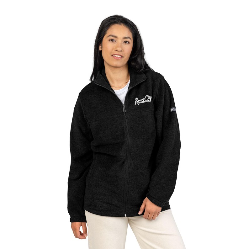 Kansas City Embroidered Fleece Jacket | Columbia Full Zip Fleece | KC Script Embroidery | Gift for Him or Her image 9