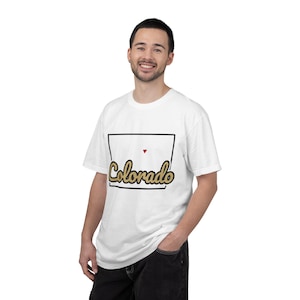 Colorado Script State Tee | Vintage Comfort Colors Shirt | Heart on Denver | Colorado Gift image 4
