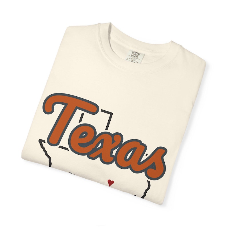 Camiseta con el logo de Texas / Camiseta vintage Comfort Colors / Corazón en Austin / Regalo de Texas imagen 5