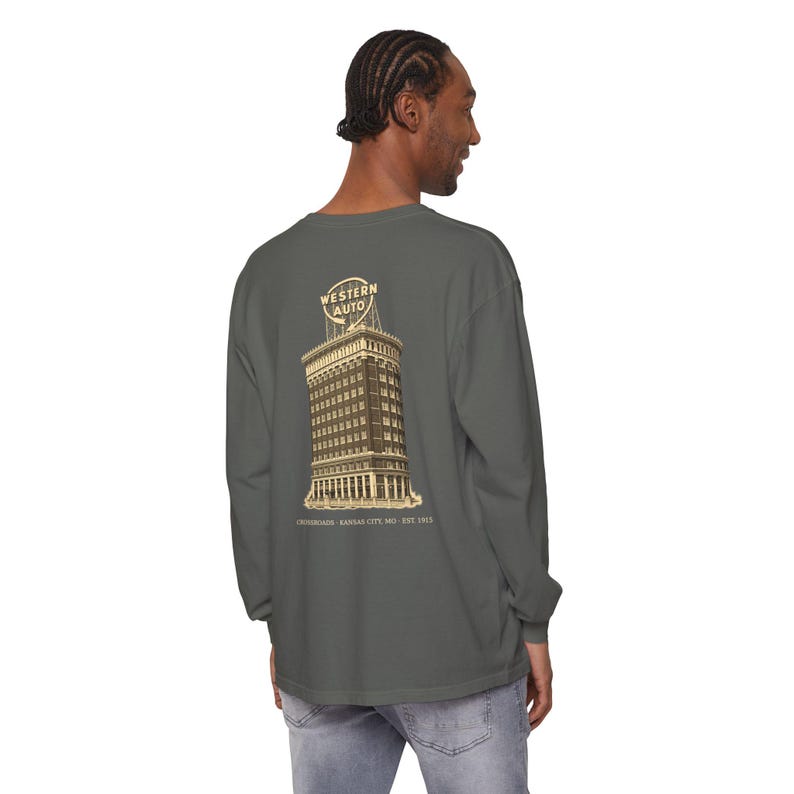 Crossroads Kansas City Long Sleeve Shirt, 64108 Zip Code Tee, Vintage KC Neighborhood Shirt, Comfort Colors, Kansas City Gift bild 18