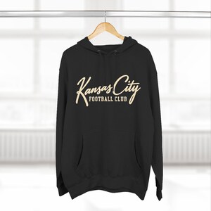 Kansas City Football Club Hoodie | Vintage KC Script Sweatshirt | Retro Kansas City Pullover | Unisex Garment-Dyed Hoodie image 14
