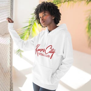 Kansas City Football Club Hoodie | Vintage KC Script Sweatshirt | Retro Kansas City Pullover | Unisex Garment-Dyed Hoodie image 10