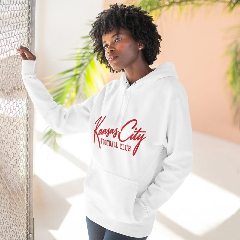 Kansas City Football Club Hoodie | Vintage KC Script Sweatshirt | Retro Kansas City Pullover | Unisex Garment-Dyed Hoodie image 10