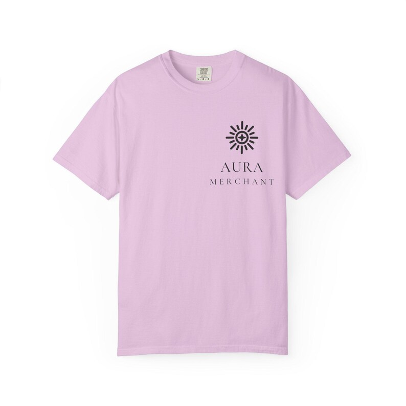 Aura Merchant Tee | Minimalist Pocket Print Shirt | Funny Gen Z Slang Comfort Colors Tee | Gift for Him image 2