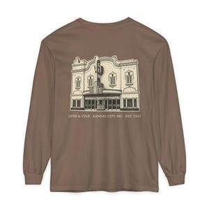 18th and Vine Kansas City Long Sleeve, 64108 Zip Code Shirt, KC Jazz District Tee, Vintage Comfort Colors Long Sleeve, KC Gift image 2