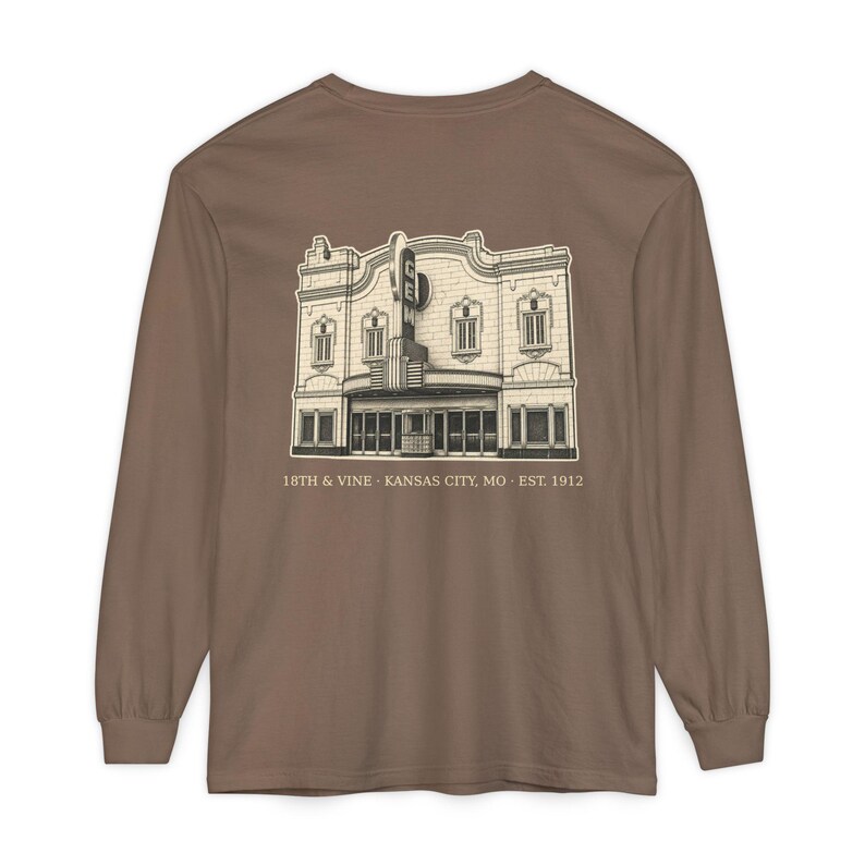 18th and Vine Kansas City Long Sleeve, 64108 Zip Code Shirt, KC Jazz District Tee, Vintage Comfort Colors Long Sleeve, KC Gift image 2