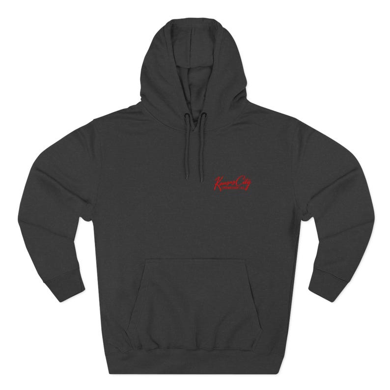 Kansas City Embroidered Hoodie | Minimalist Left Chest Script | KC Fleece Hoodie | Gift for Him or Her image 6