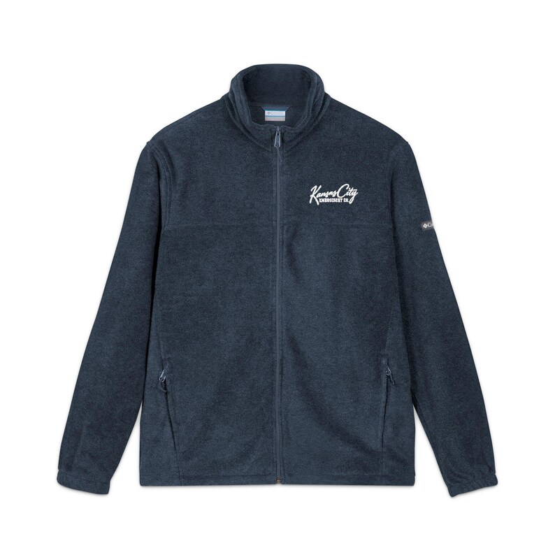 Kansas City Embroidered Fleece Jacket | Columbia Full Zip Fleece | KC Script Embroidery | Gift for Him or Her image 2