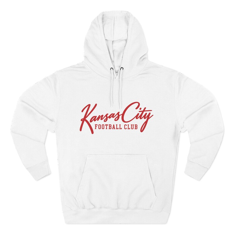 Kansas City Football Club Hoodie | Vintage KC Script Sweatshirt | Retro Kansas City Pullover | Unisex Garment-Dyed Hoodie image 1