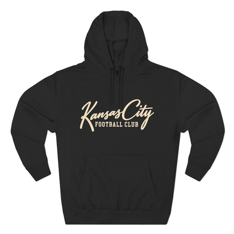 Kansas City Football Club Hoodie | Vintage KC Script Sweatshirt | Retro Kansas City Pullover | Unisex Garment-Dyed Hoodie image 2
