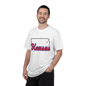 Kansas Script State Tee | Vintage Comfort Colors Shirt | Heart on Topeka | Kansas Gift image 7