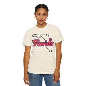 Florida Script State Tee | Vintage Comfort Colors Shirt | Heart on Tallahassee | Florida Gift image 11