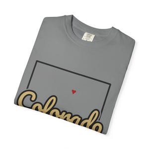 Colorado Script State Tee | Vintage Comfort Colors Shirt | Heart on Denver | Colorado Gift image 13