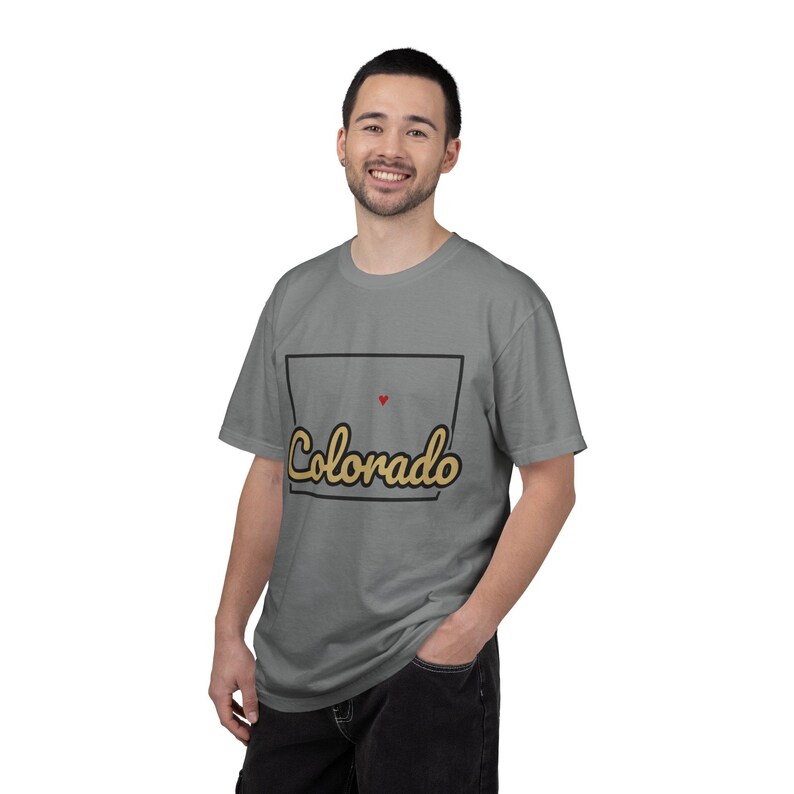 Colorado Script State Tee | Vintage Comfort Colors Shirt | Heart on Denver | Colorado Gift image 17