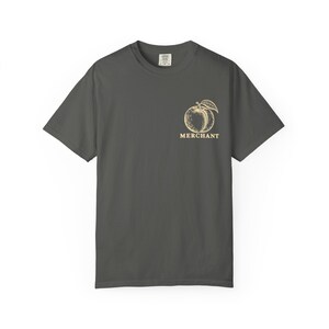 Peach Merchant Tee | Minimalist Pocket Print Shirt | Funny Fruit Comfort Colors Tee | Gift for Him image 2