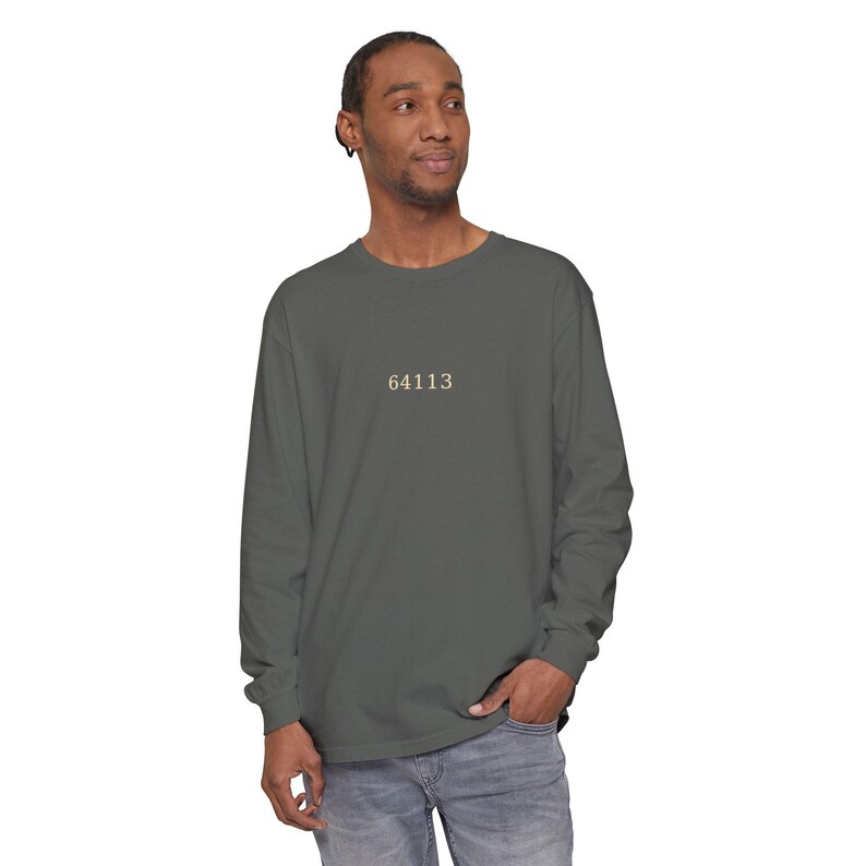 Brookside Kansas City Long Sleeve, 64113 Zip Code Shirt, Vintage KC Neighborhood Tee, Comfort Colors Long Sleeve, KC Gift image 8