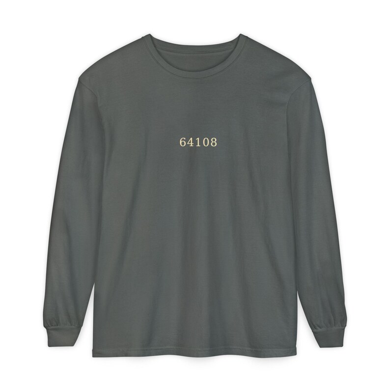 18th and Vine Kansas City Long Sleeve, 64108 Zip Code Shirt, KC Jazz District Tee, Vintage Comfort Colors Long Sleeve, KC Gift image 3