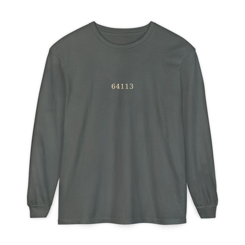 Brookside Kansas City Long Sleeve, 64113 Zip Code Shirt, Vintage KC Neighborhood Tee, Comfort Colors Long Sleeve, KC Gift image 3