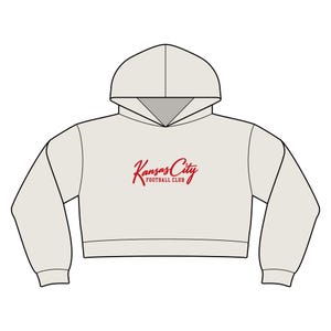 Kansas City Football Club Cropped Hoodie | Women’s Vintage KC Sports Sweatshirt | Premium Fleece Crop Hoodie image 2