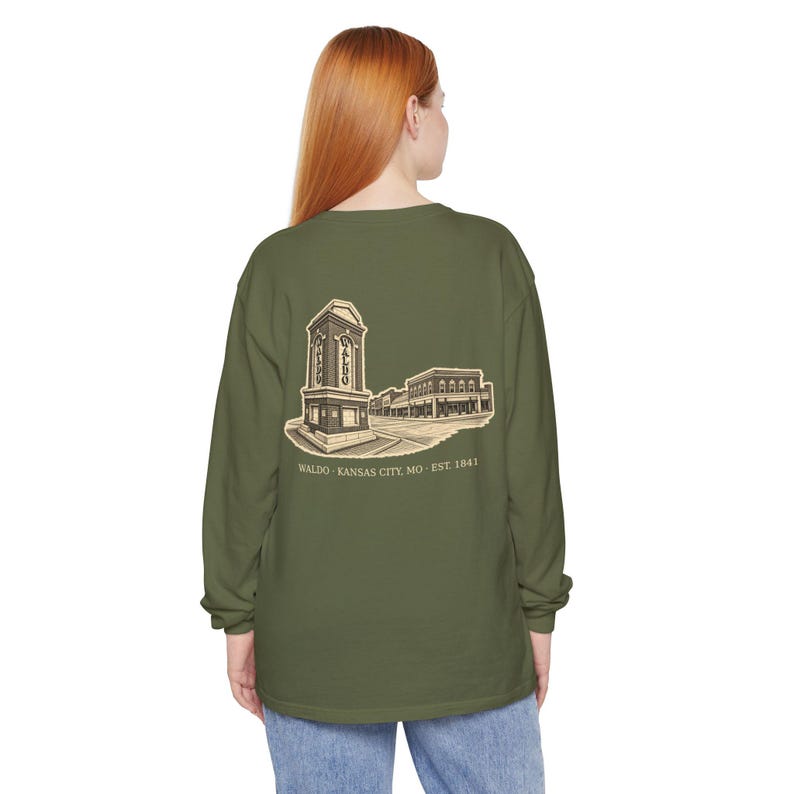 Waldo Kansas City Long Sleeve, 64114 Zip Code Shirt, Vintage KC Neighborhood Tee, Comfort Colors Long Sleeve, Kansas City Gift image 15