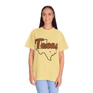 Camiseta con el logo de Texas / Camiseta vintage Comfort Colors / Corazón en Austin / Regalo de Texas imagen 8