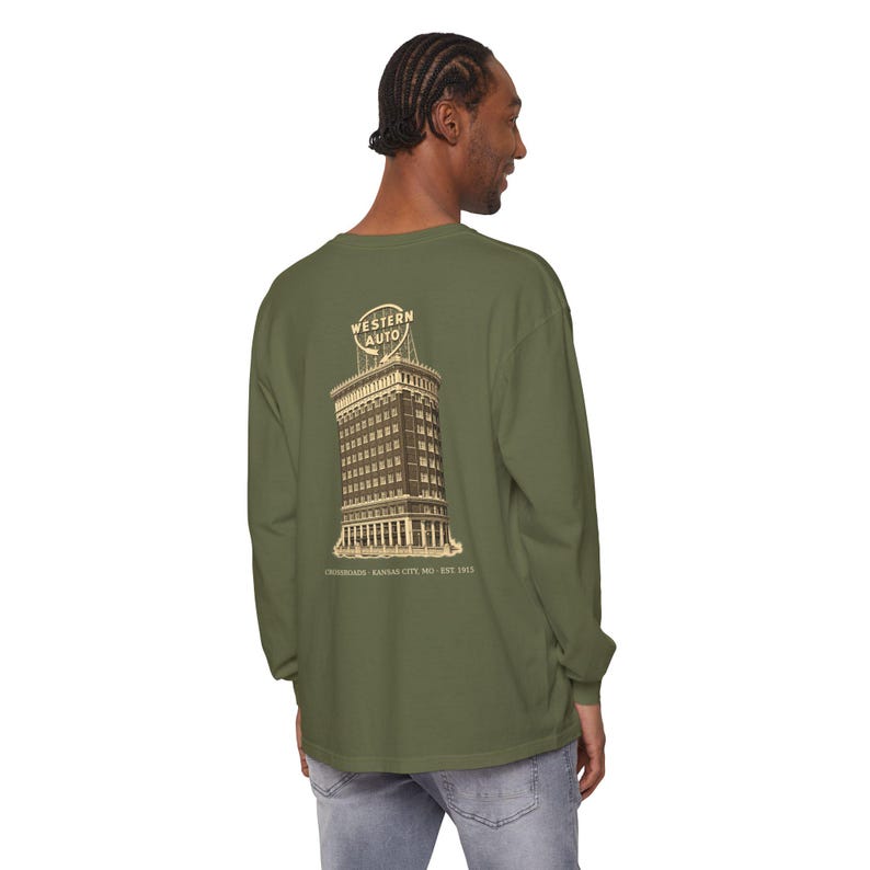 Crossroads Kansas City Long Sleeve Shirt, 64108 Zip Code Tee, Vintage KC Neighborhood Shirt, Comfort Colors, Kansas City Gift bild 19