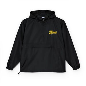 Missouri Football Embroidered Anorak Jacket, Champion Packable Pullover Windbreaker, Vintage Script Missouri Game Day Jacket, Black