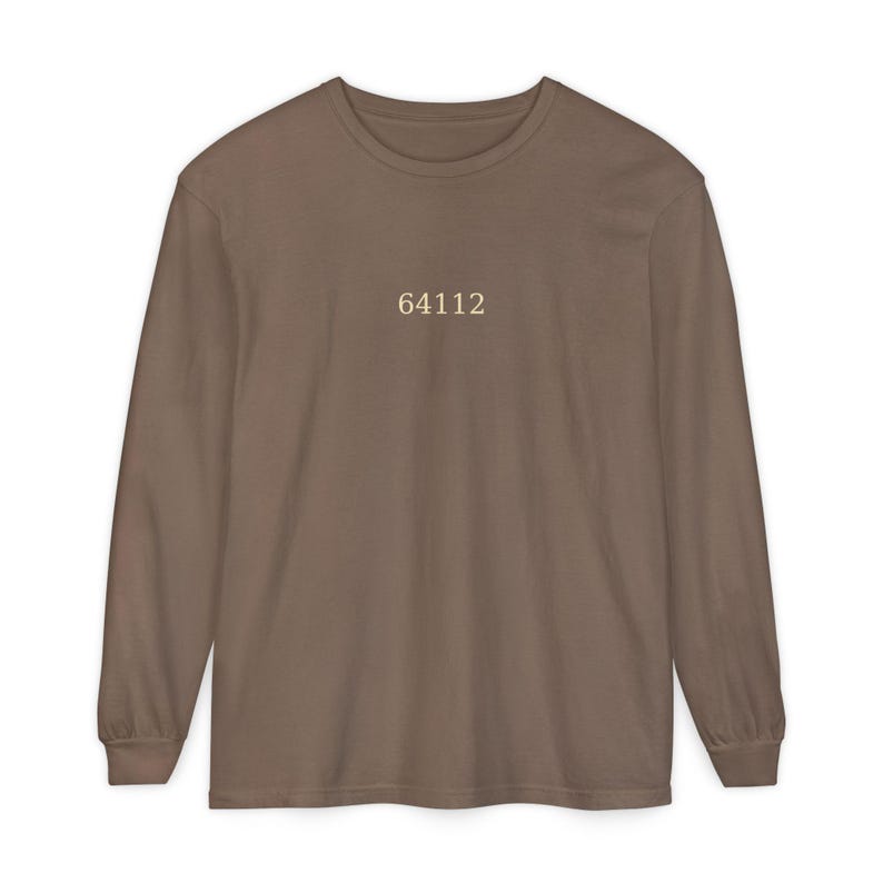 Country Club Plaza Kansas City Long Sleeve Shirt, 64112 Zip Code Tee, Vintage KC Neighborhood Shirt, Comfort Colors, Kansas City Gift image 1